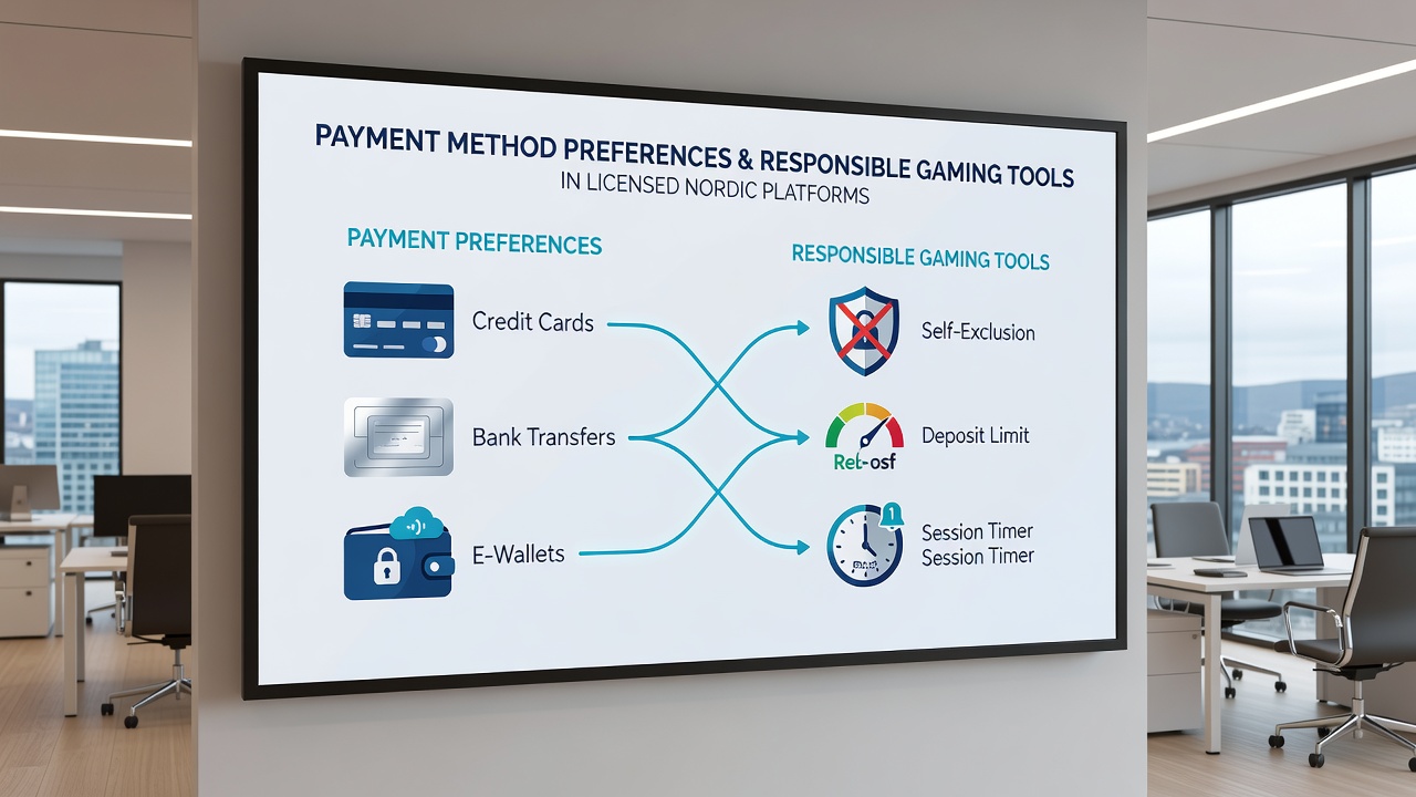 Player dashboard showing payment history linked to deposit limit settings on a Nordic licensed gaming site