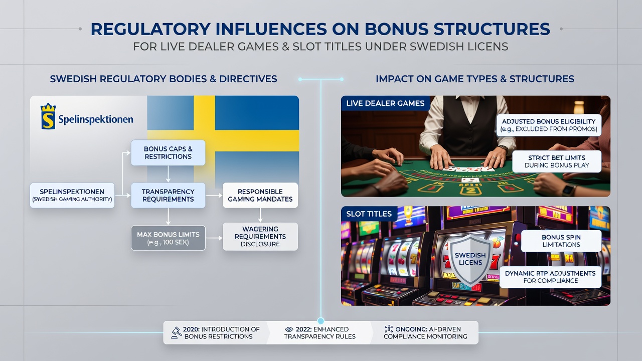 Comparison of bonus structures for live dealer games versus slot titles in Swedish regulated markets